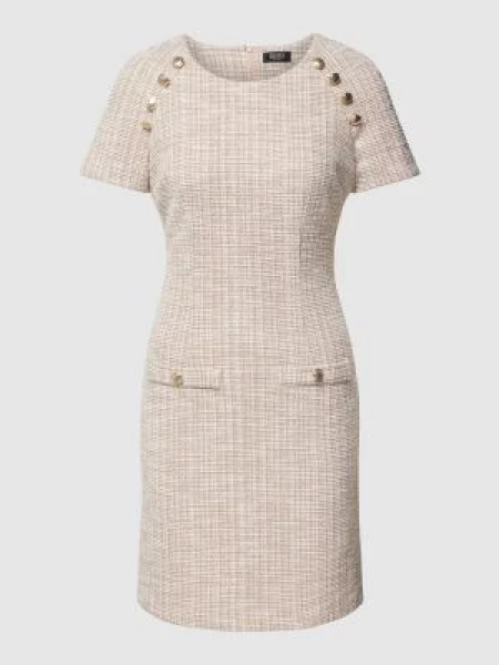 Sukienka mini z fakturowanym wzorem Liu Jo White