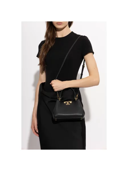 Tory Burch torebka skórzana Eleanor czarna