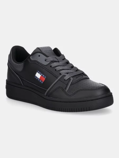 Tommy Jeans sneakers din piele TJW RETRO BASKET SNEAKER negru