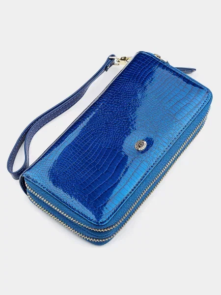 Кожаный кошелек St Leather Accessories синий