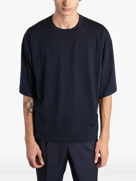 Tricou Barena cu decolteu rotund albastru