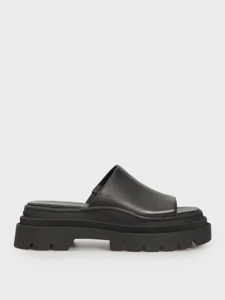 Шкіряні шльопанці Michael Kors чорні