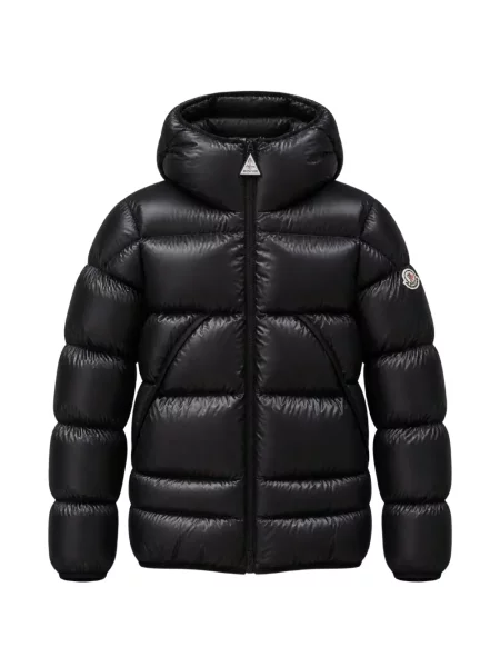 Μικρός πουπουλένιο μπουφάν Moncler με κουκούλα μαύρο