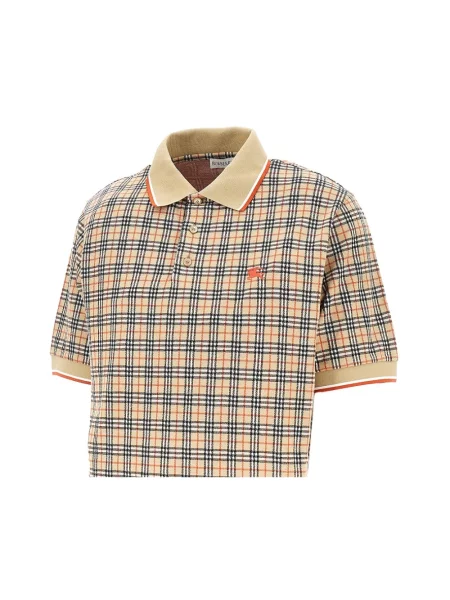 Koszulka polo Burberry z dżerseju beżowa