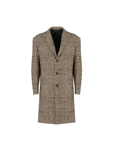 Płaszcz Xagon Man w pepitkę klasyczny beżowy