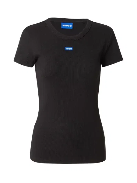 HUGO Tricou albastru alb negru