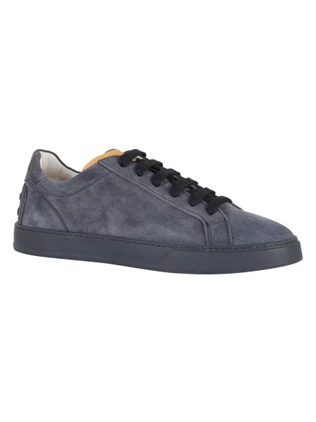 Sneakersy Tod's sznurowane skórzane niebieskie