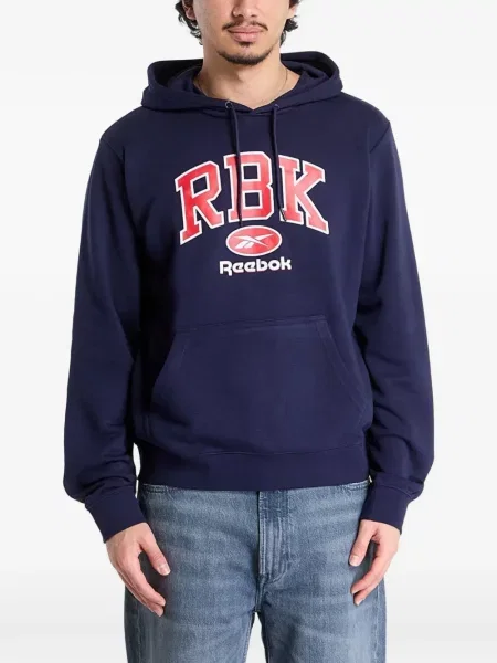 Hanorac cu glugă Reebok albastru