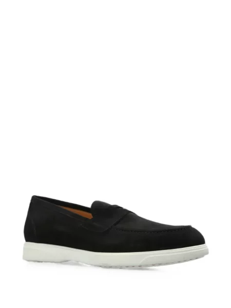 Pantofi loafer Kiton din piele de căprioară negru