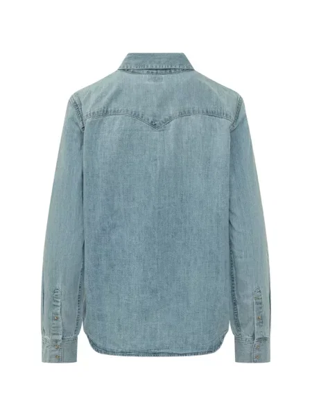 Decupat gulerat blugi Levi's® cu talie înaltă albastru