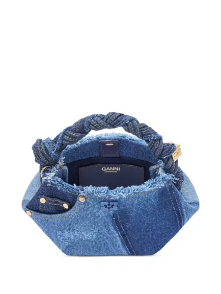Geantă shopper Ganni albastru