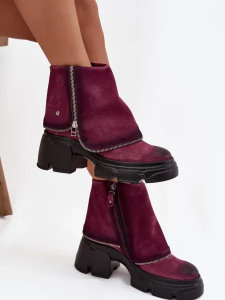 Botine Maciejka din piele negru