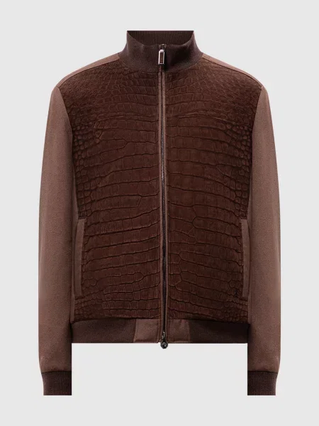 Кожаная куртка Stefano Ricci коричневая