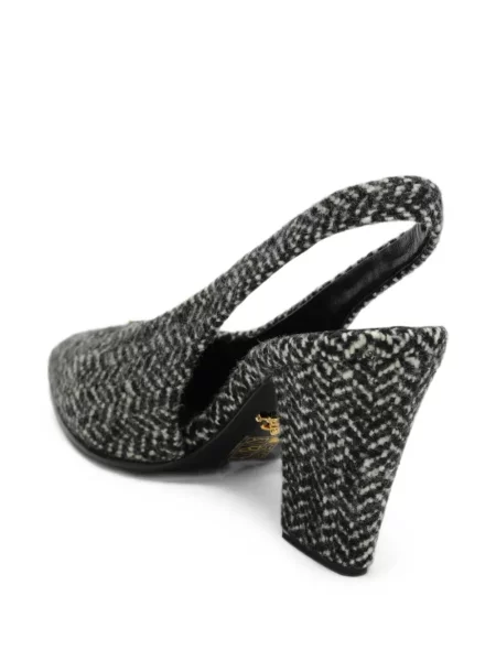 Pantofi cu toc Prada slingback negru