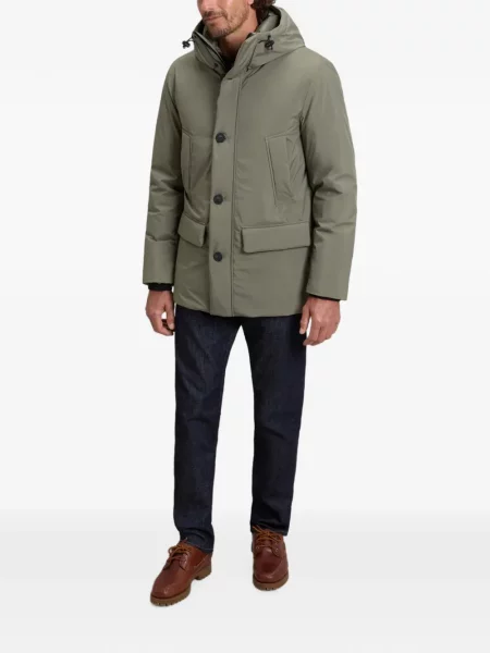 Geacă parka Woolrich cu glugă verde