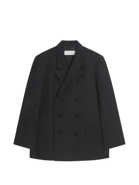 Sacou Dries Van Noten de lână negru