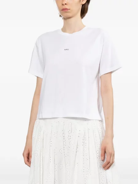 Tricou A.p.c. cu imagine alb