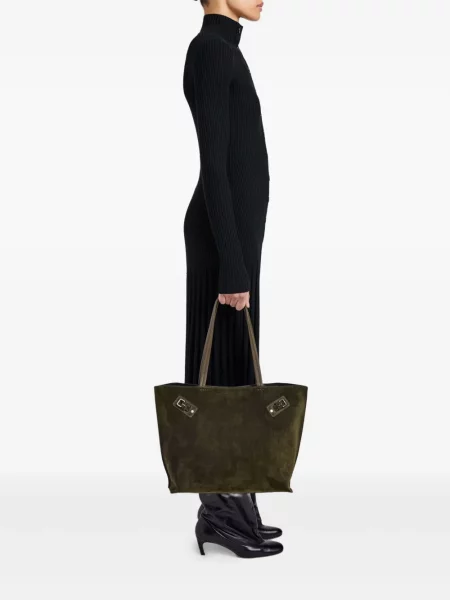 Велурена чанта Proenza Schouler с катарама зелено