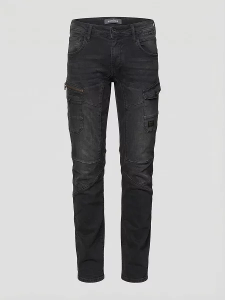 KOROSHI Pantaloni eleganți denim negru