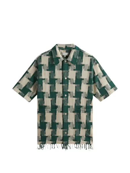 С яка риза Kith с пепитена шарка зелено