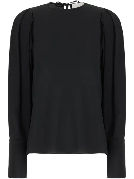 Копринена блуза Erika Cavallini черно