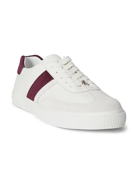 Kožené tenisky Lauren Ralph Lauren Braylee biela