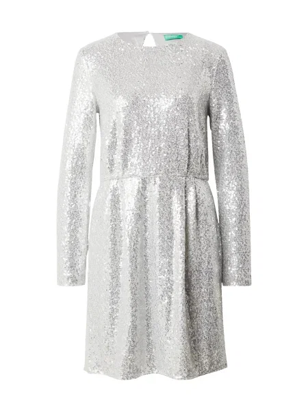 United Colors Of Benetton Rochie cocktail argintiu