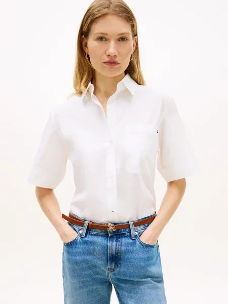 TOMMY HILFIGER Blúzka ESS' biela