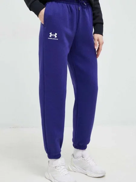 Спортен панталон Under Armour с изчистен дизайн тъмносиньо