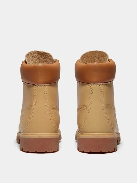 Кожаные ботинки Timberland бежевые