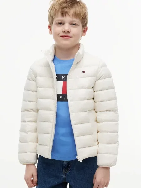 Tommy Hilfiger geacă cu puf pentru copii alb