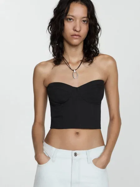 Топ MANGO чорний