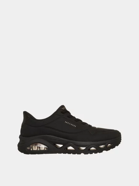 Кожаные повседневные кроссовки Skechers черные