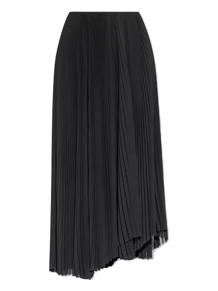 Fusta plisata Balenciaga plisată până la genunchi negru