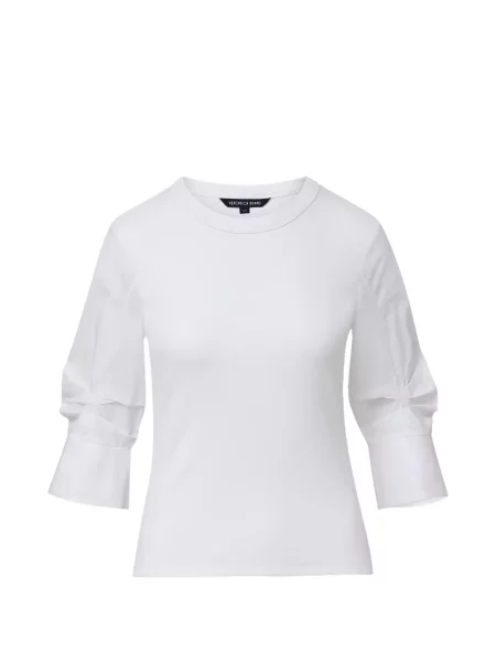 Bluză Veronica Beard cu volane alb