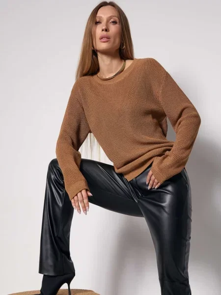 Джемпер TrikoBakh вовна/поліестер коричневий