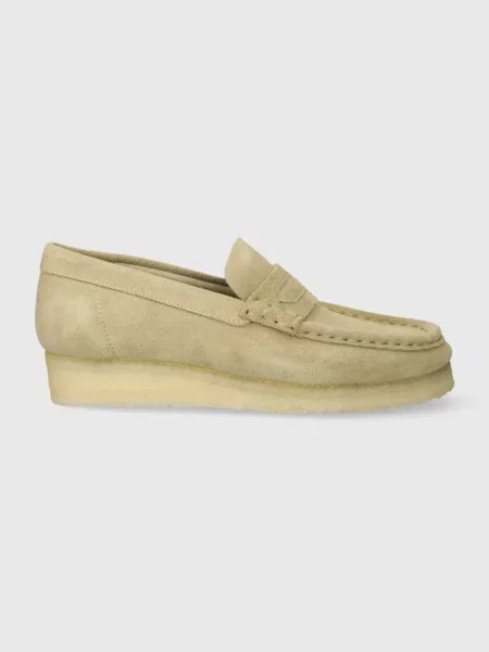 Кожаные мокасины Clarks Originals бежевые