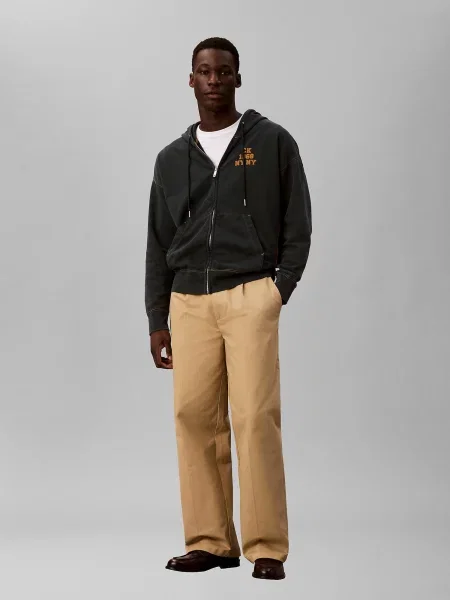 Calvin Klein Jeans Tepláková bunda námornícka / žltá modrá