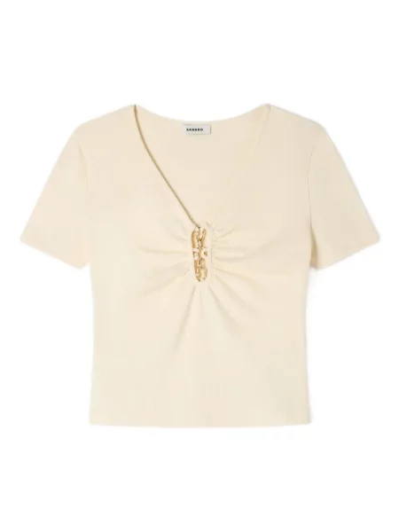 Tricou Sandro cu decolteu în V