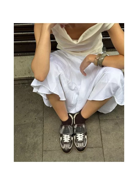 Sneakersy Alohas skórzane brązowe