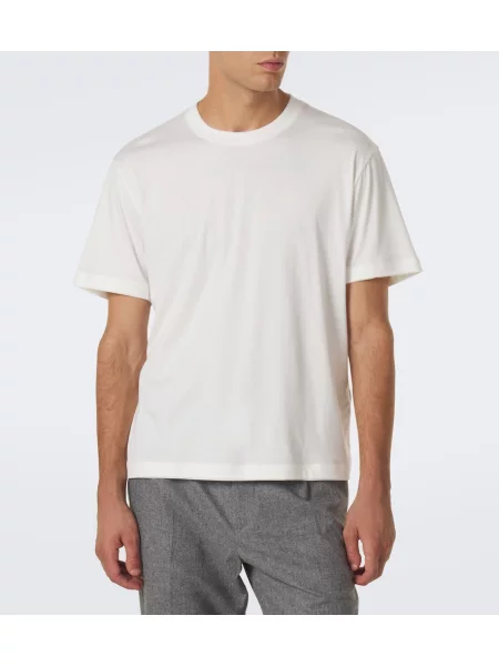 Tricou Eleventy din jerseu alb