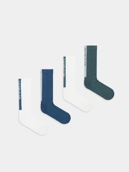 Чорапи Calvin Klein Jeans 4 чифта синьо