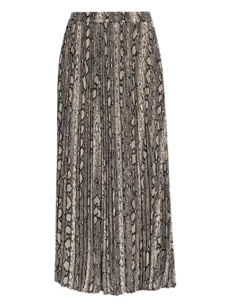 Koszulka Michael Michael Kors prążkowana z nadrukiem garniturowa niebieska