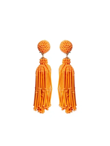 Cercei Carolina Herrera cu mărgele portocaliu