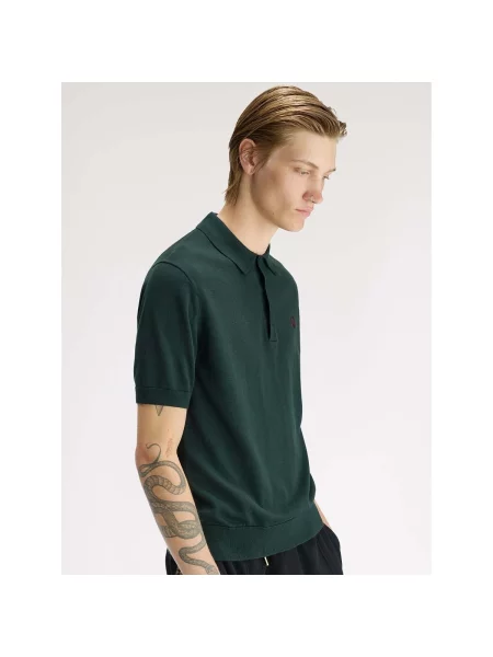 Cămașă Fred Perry tricotate verde