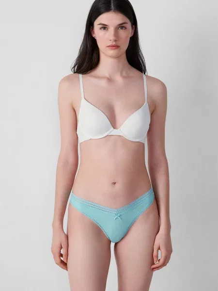 Стрінги Etam з високою посадкою блакитні