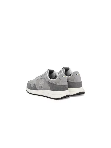 BOSS BLACK Sneakers tornacipő Vinston_Runn_sdmeBB | hasított bőr szürke