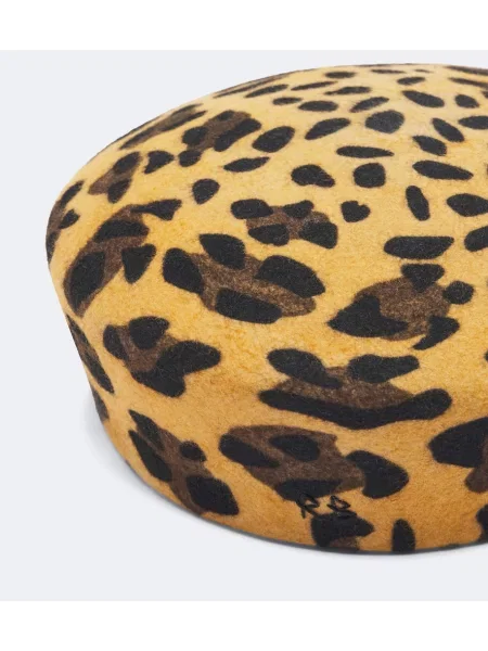 Căciulă Ruslan Baginskiy de lână cu imagine cu model leopard