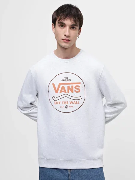 Світшот Vans Round Off 2 Crew-B світло-сірий бавовна/поліестер сірий