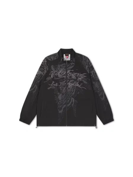 Ed Hardy Geacă de primăvară-toamnă gri amestecat negru